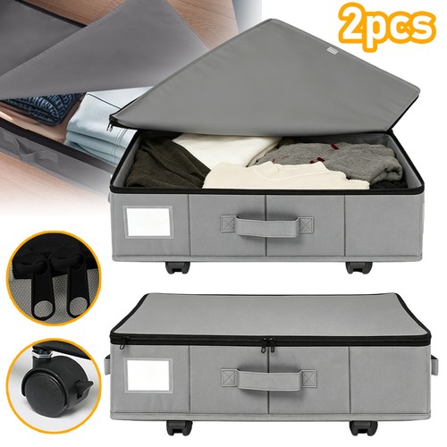 2pcs underbed storage box - storage, with
