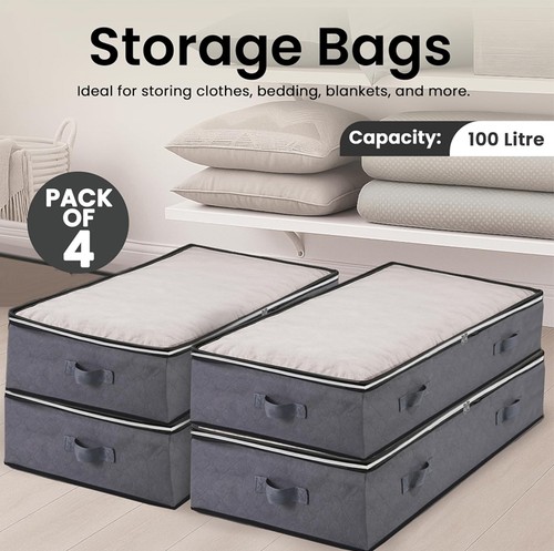 4pcs underbed storage boxes - underbed,