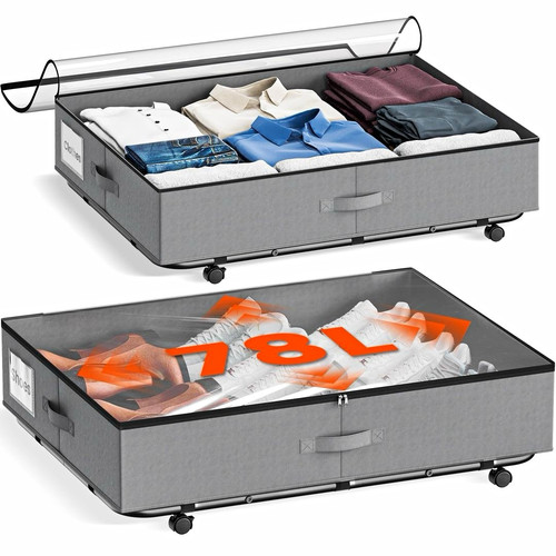 Under bed storage box 78l - 78l, grey