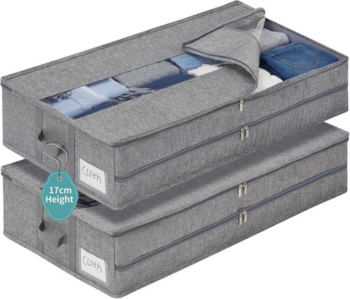 Underbed storage boxes low - storage,