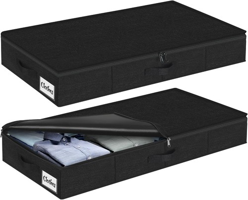 Under bed storage box with - bed, lid